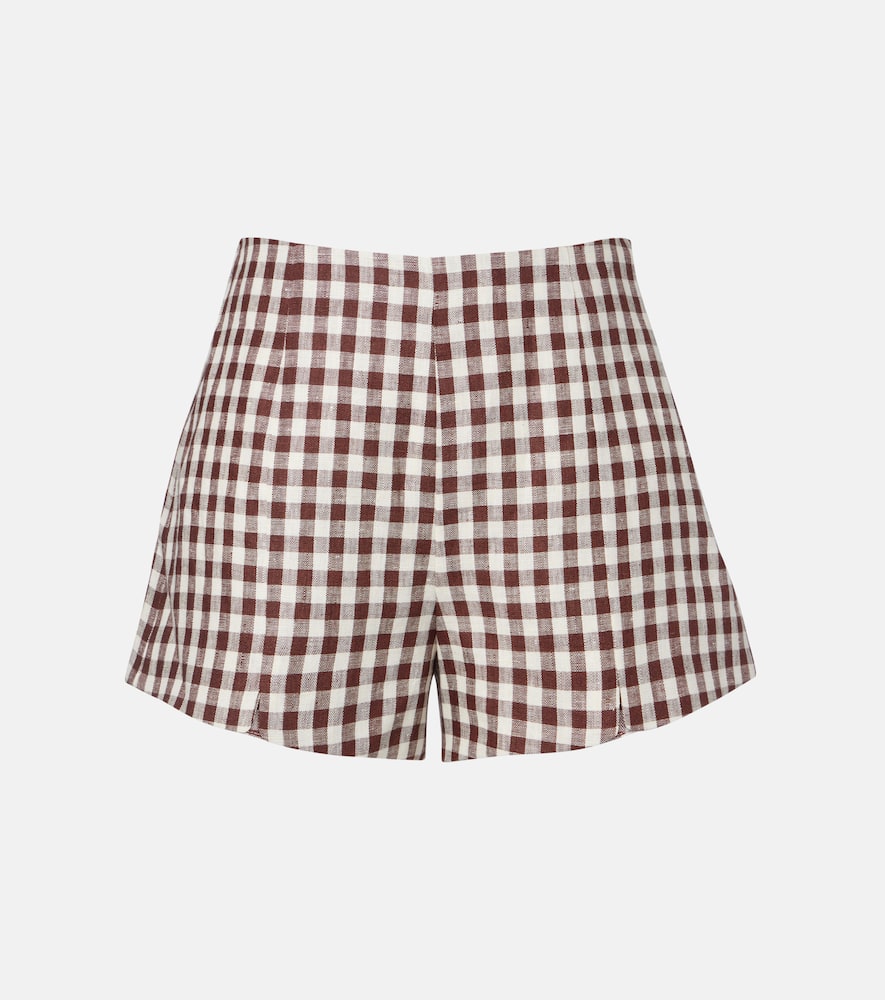 Sadie gingham linen shorts