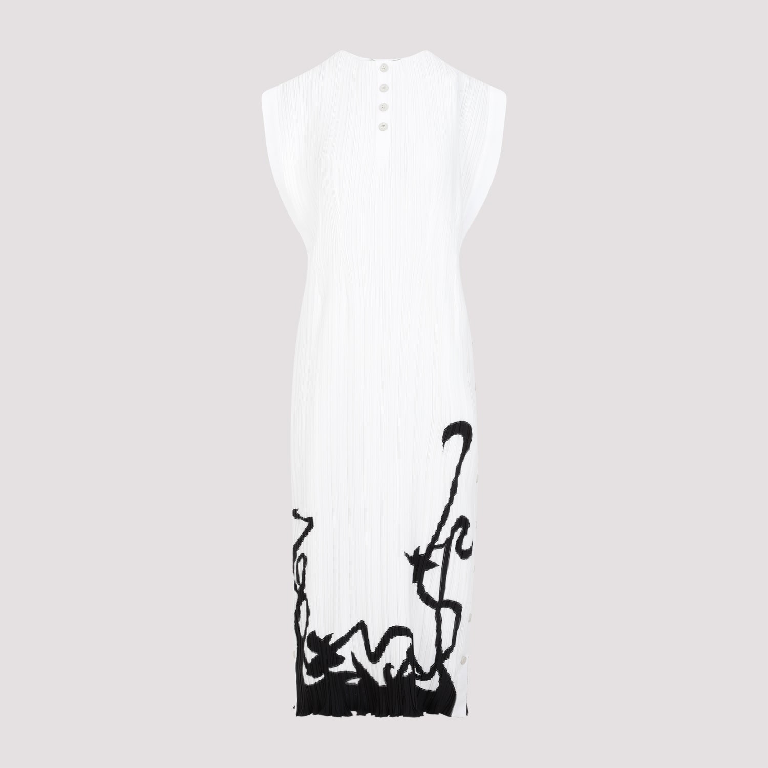 Sleeveless Pleated Midi Dress for Women