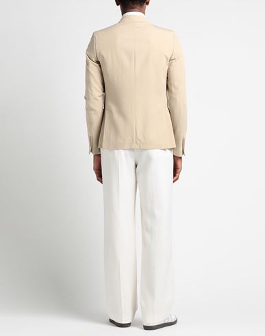 Man Blazer Beige Size 38 Viscose, Linen