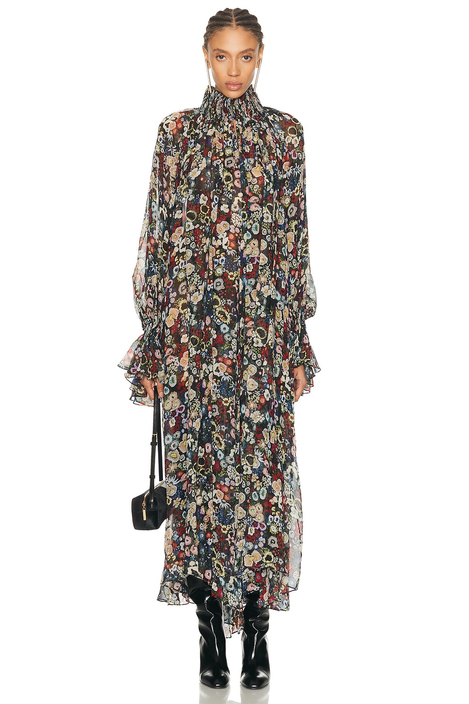 KHAITE Edgar Dress in Black Multi - Black. XS also in