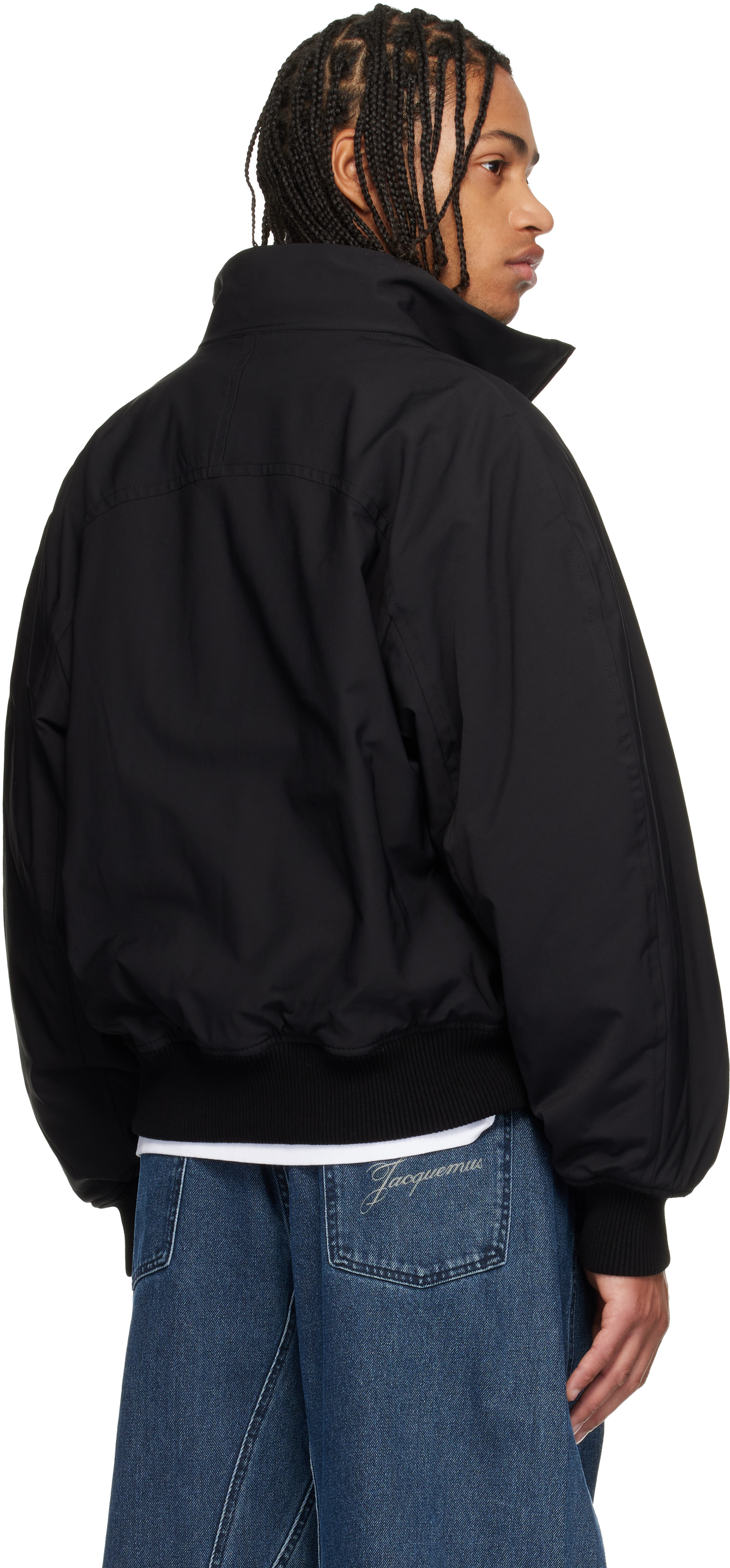 Black 'Le Bomber Aero' Bomber Jacket