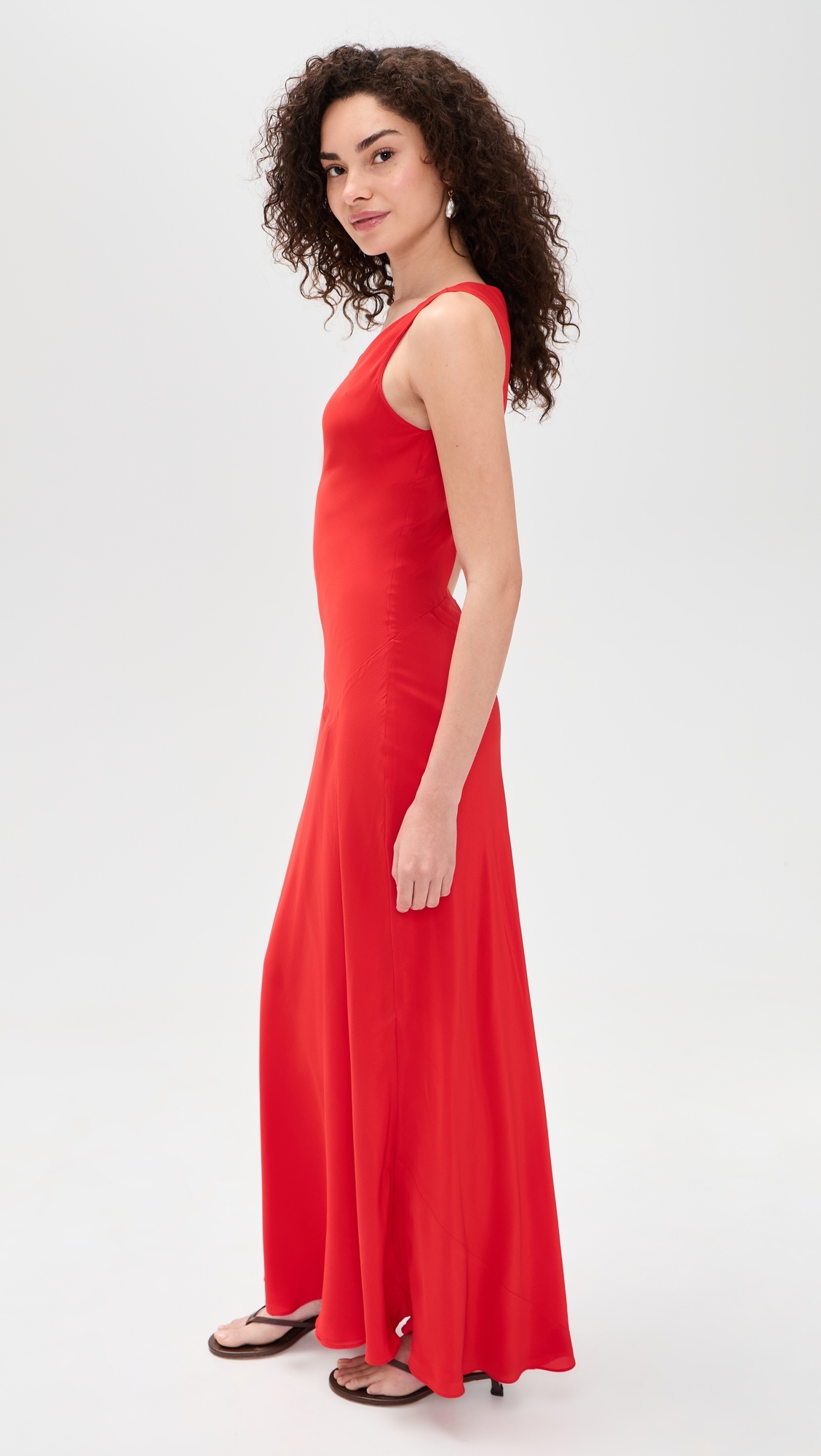 Toluca Silk Dress Red Rose