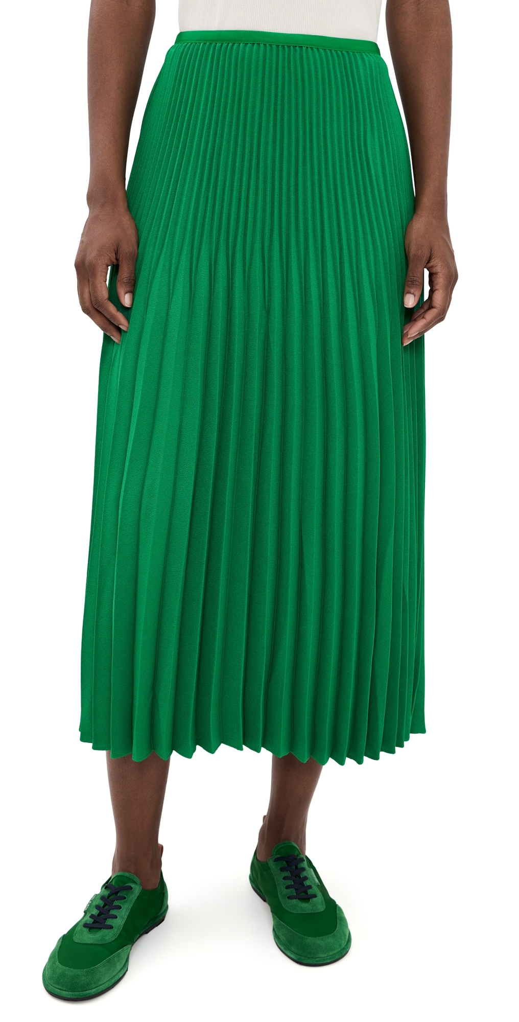 Pleated Skirt Green