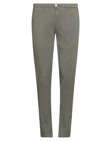 Man Pants Military green Size 38 Cotton, Elastane