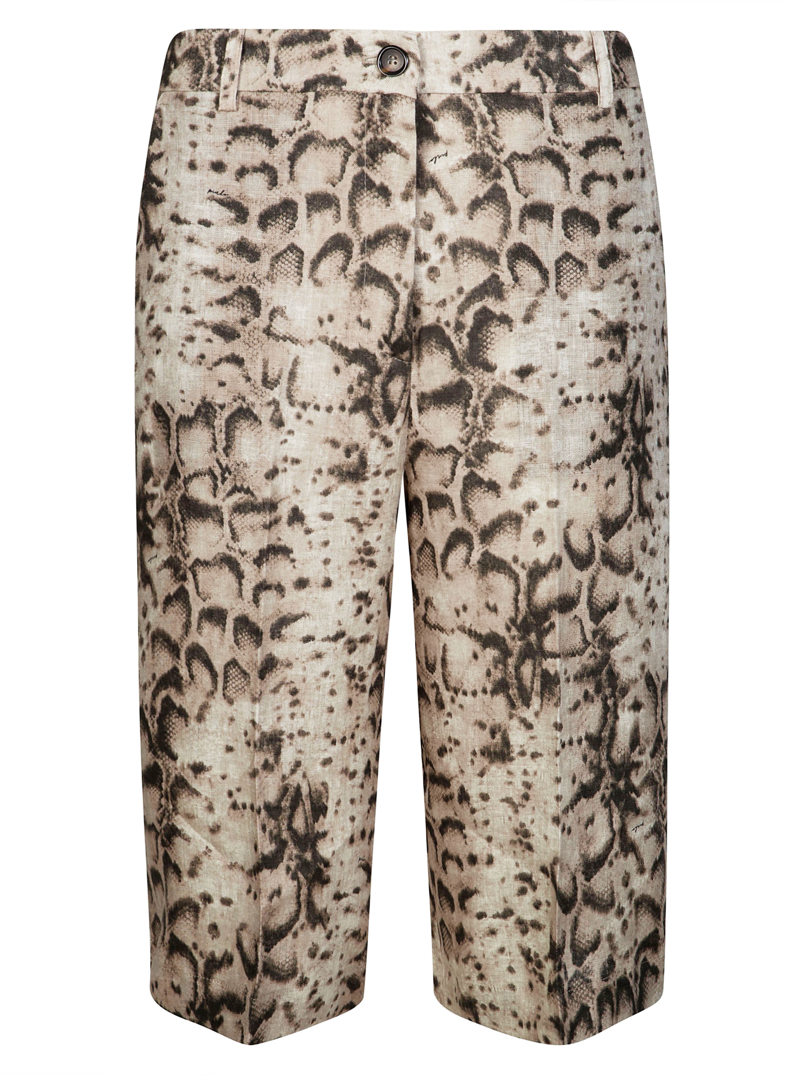 Bermuda Shorts with Snake Print