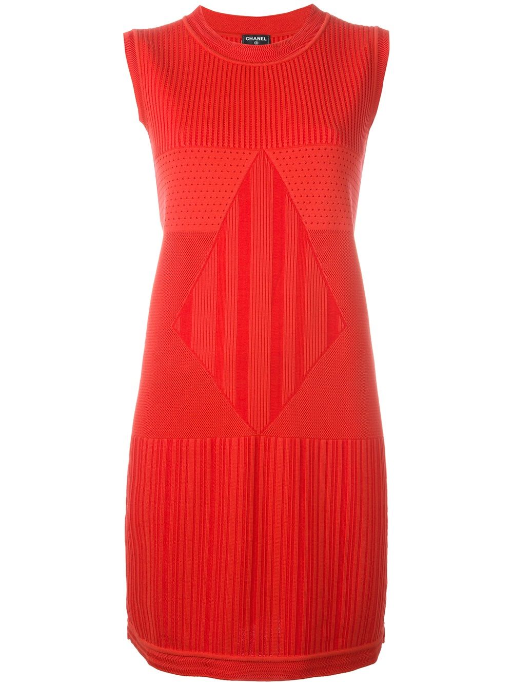 2010s sleeveless knit dress - Red