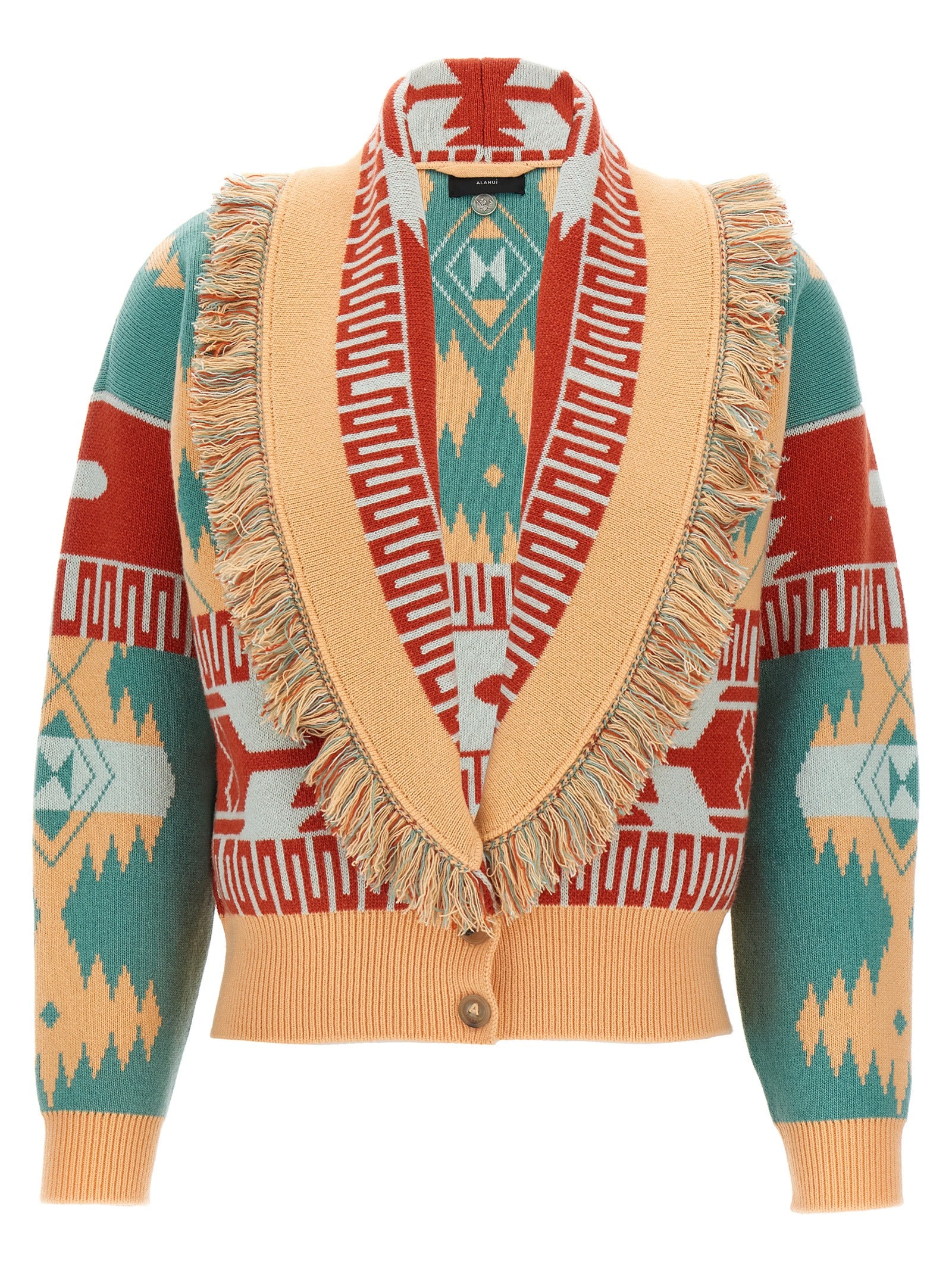 Jacquard Wool Cashmere Cardigan — Multicolor
