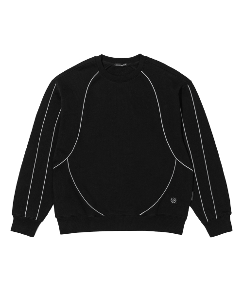 LM BLOCKING REFLECTIVE PIPING CREW NECK