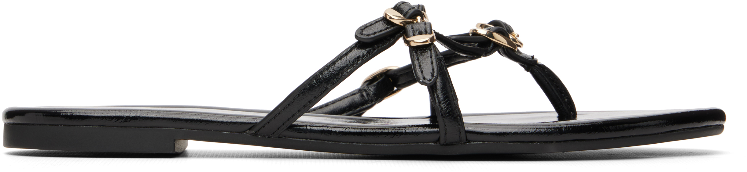 Black 'The Leather Kiki' Sandals