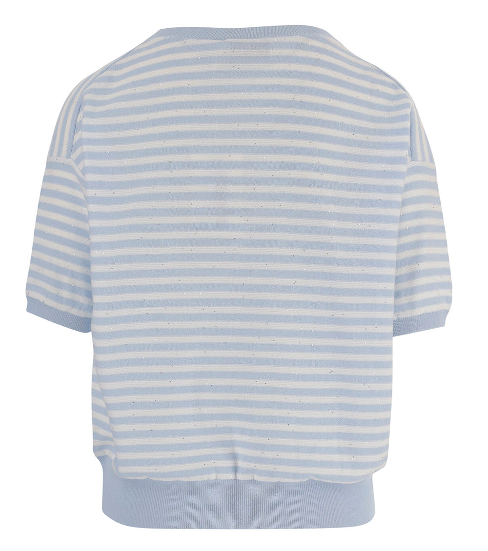 Grey Stripes Crew Neck Sweater