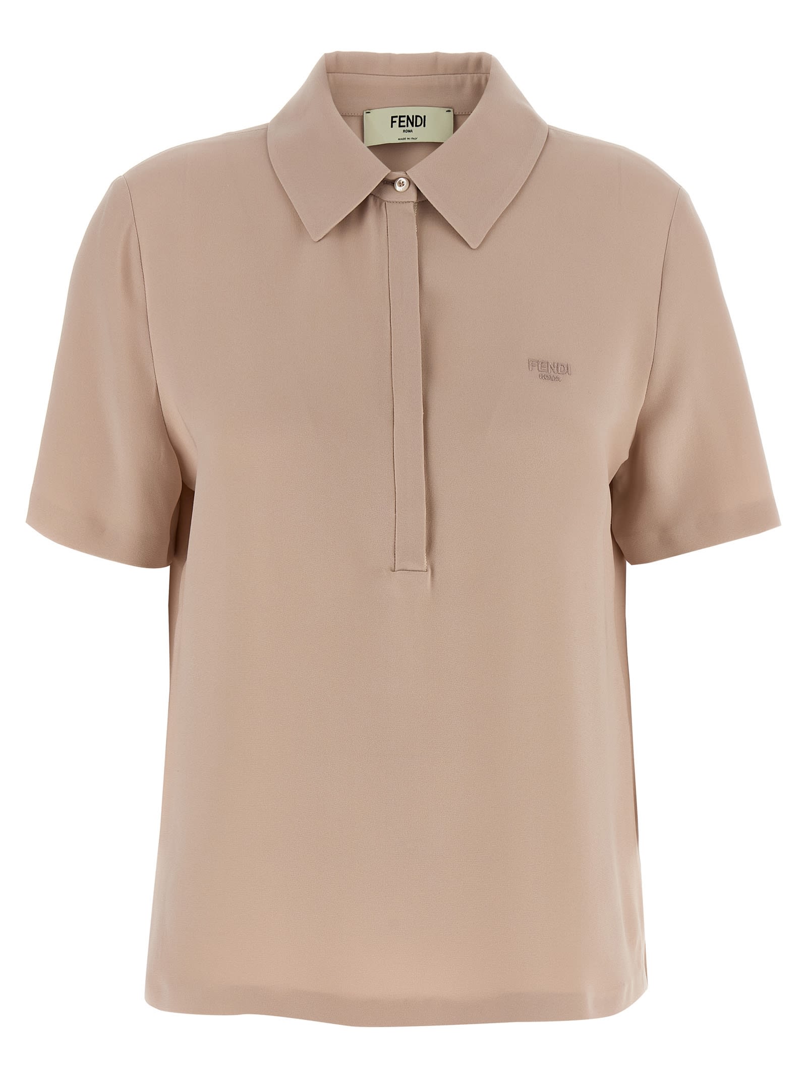 Fendi - Silk Shirt Polo Pink