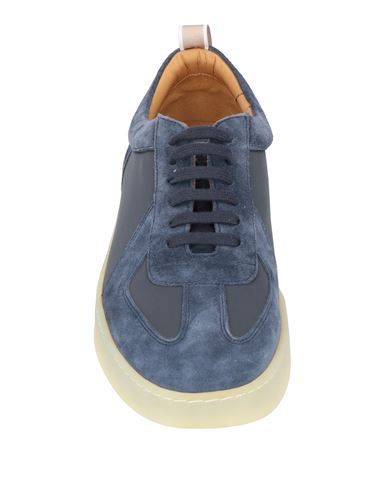 Aurélien Man Sneakers Navy Size 9 Leather, Textile fibers
