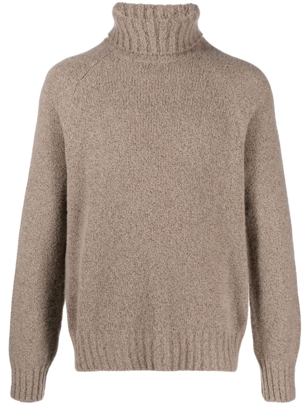 Roll-neck cashmere-blend jumper - Grey