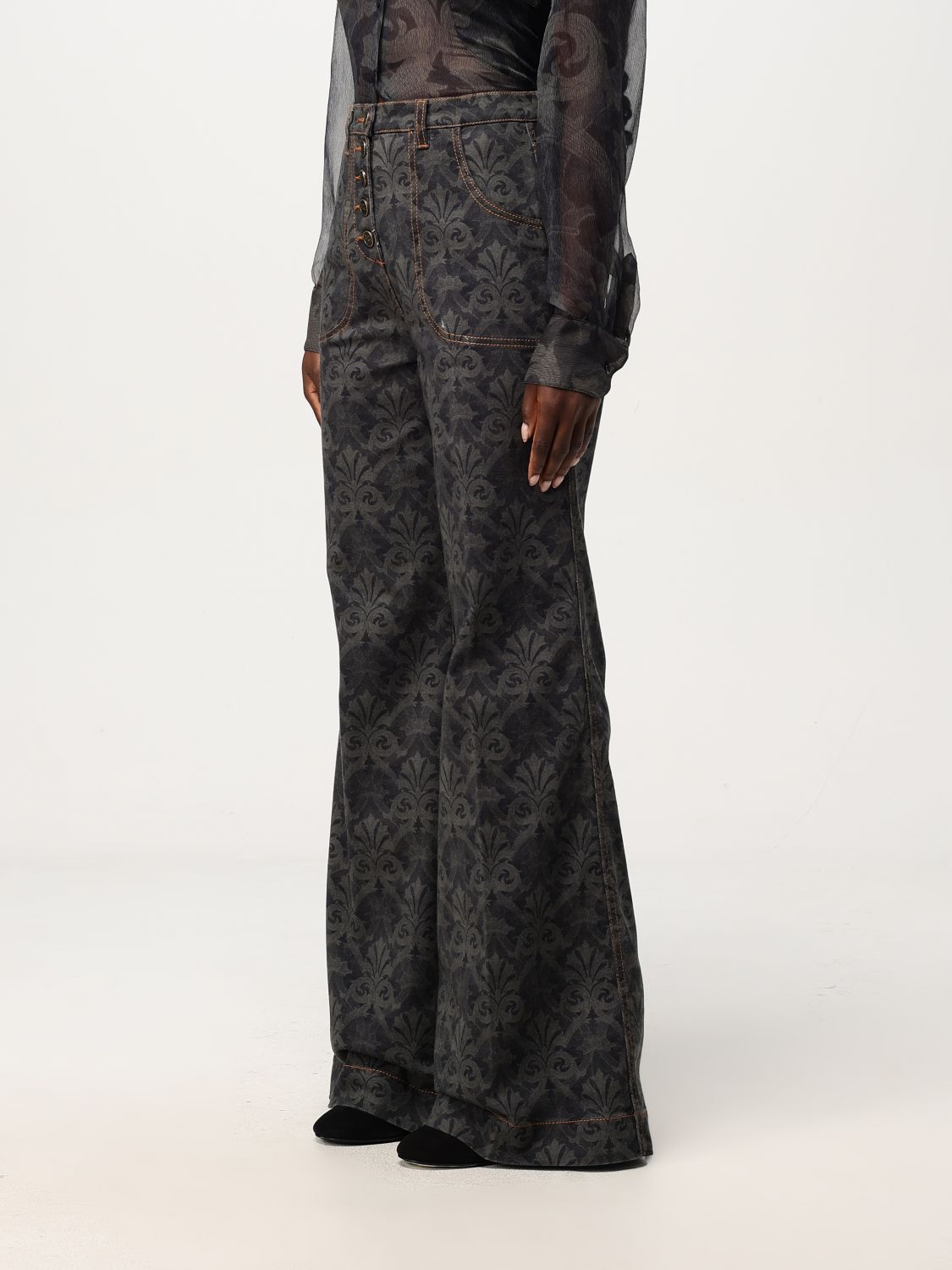 Printed flared jeans - Blue