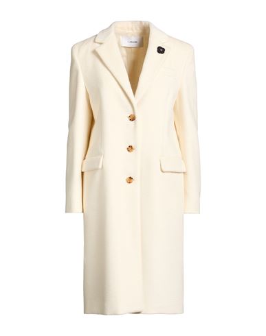 Woman Coat Ivory Size 6 Virgin Wool, Alpaca wool