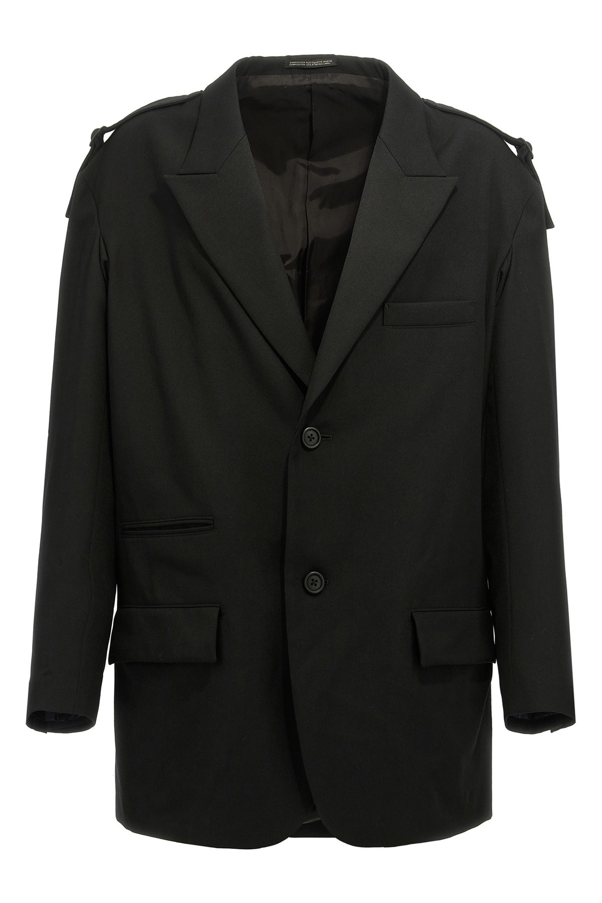 Single-Breasted Blazer With Strap Detail