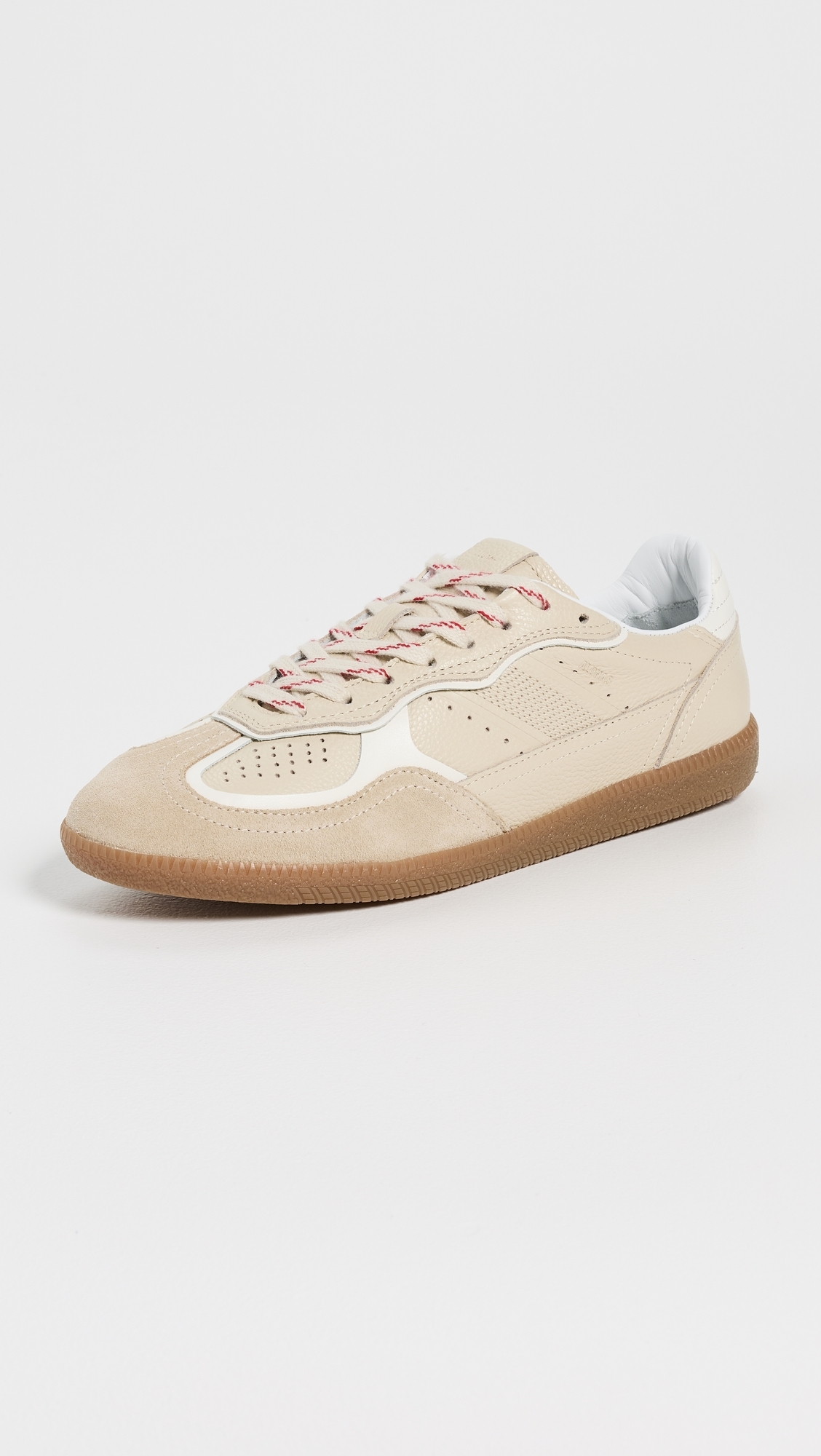 Tb.490 Rife Grain Cream Leather Sneakers Cream