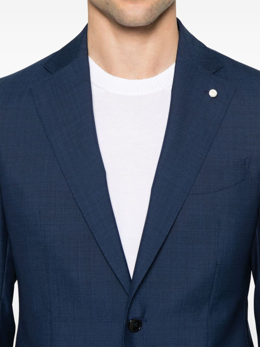 LUIGI BIANCHI- Double-breasted Wool Suit