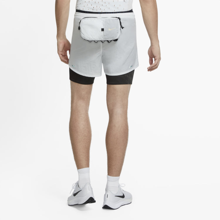 RUN DIVISION 3-IN-1 Running Shorts White Gold Color Whitegold