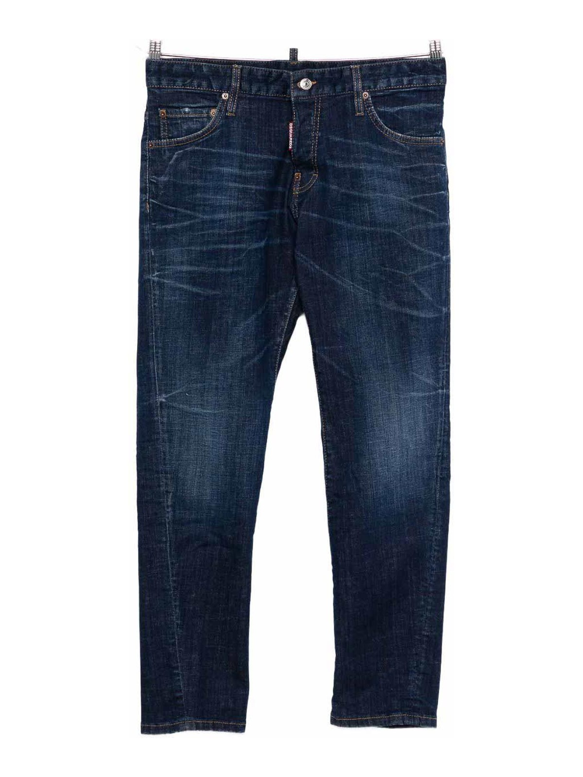 Straight-leg denim jeans