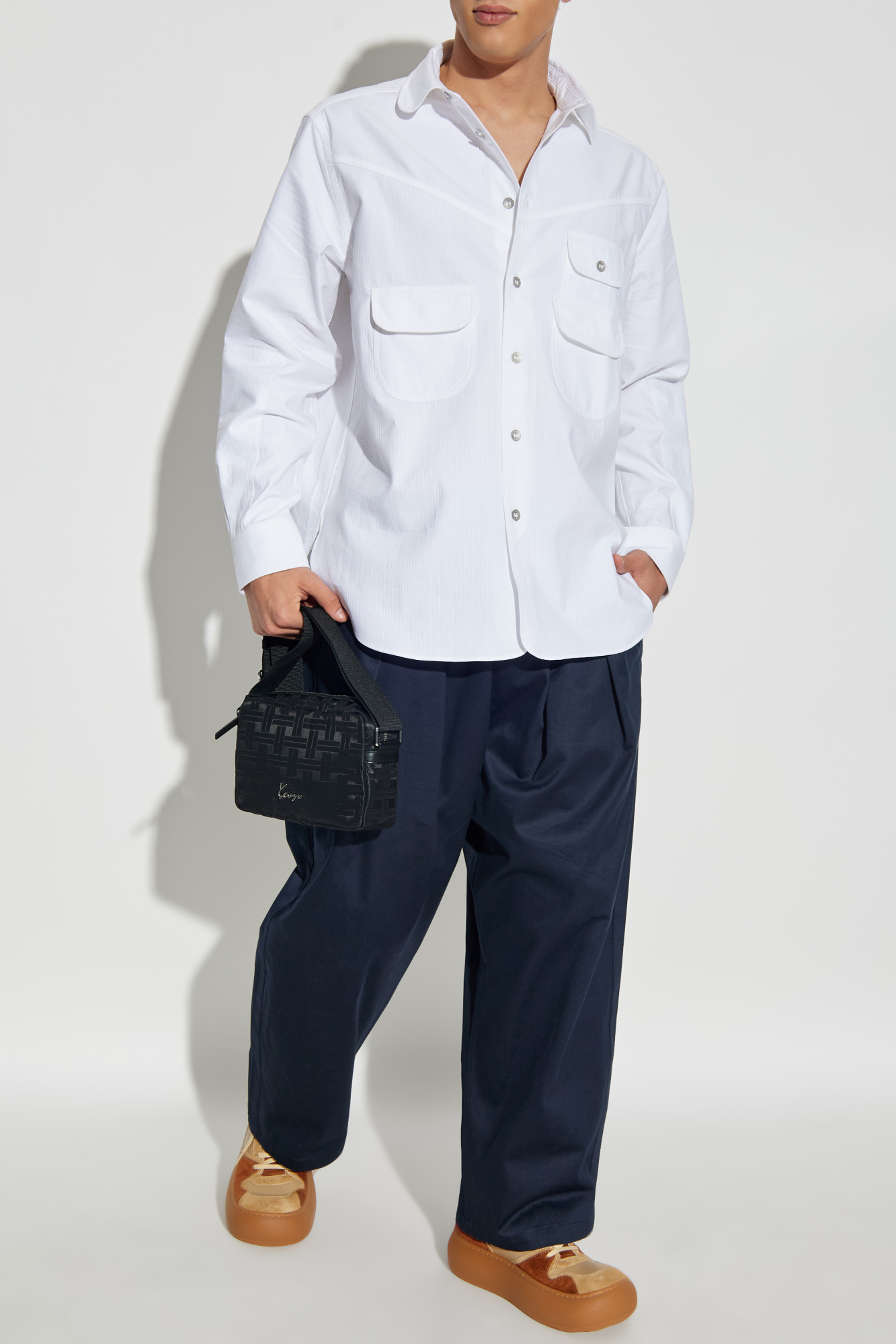 Shirt With Logo, Men's, White