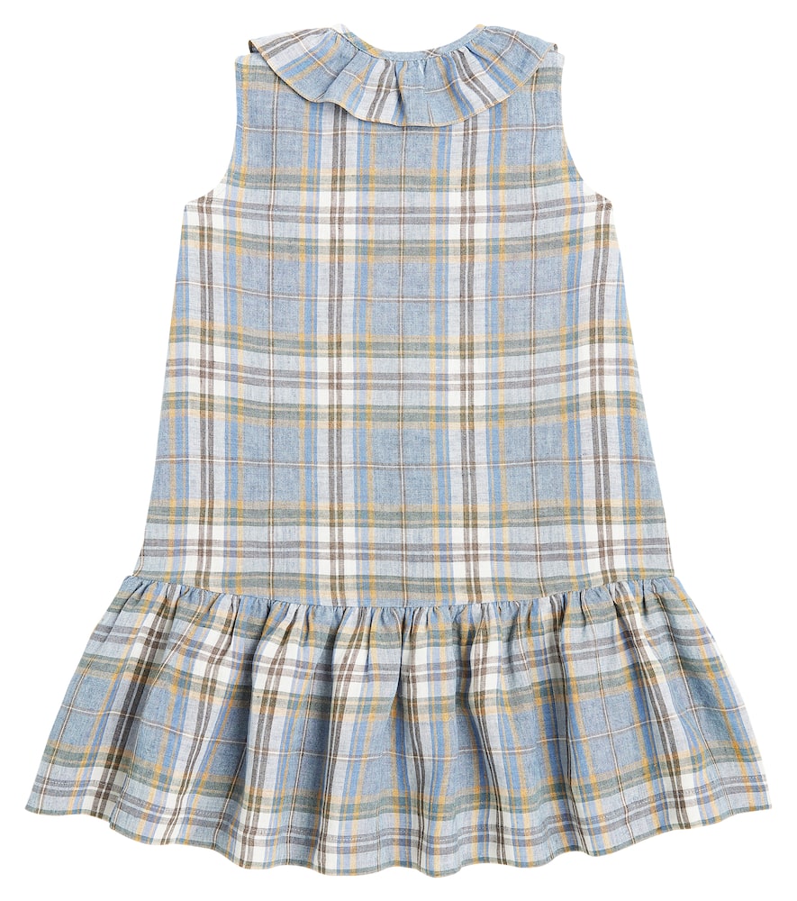 Checked linen dress