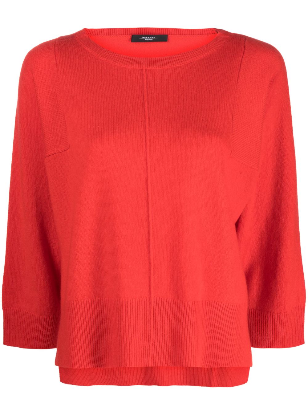 Alce boat-neck cashmere top - Red