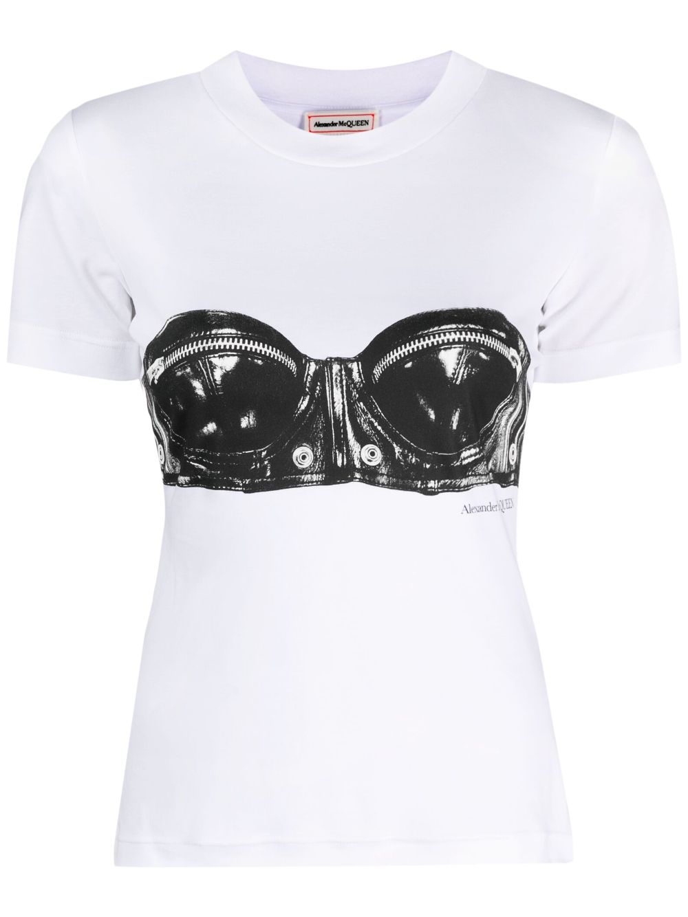 Bra-print T-shirt - White
