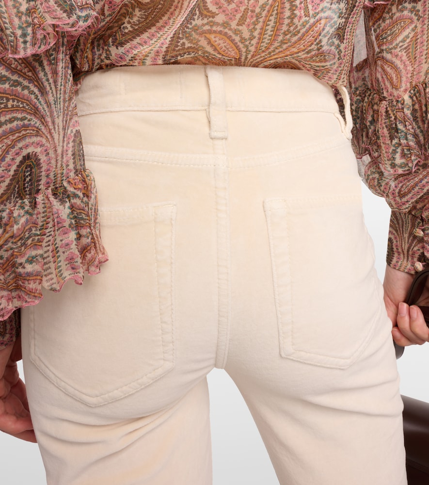 Le High Flare high-rise velvet flared jeans