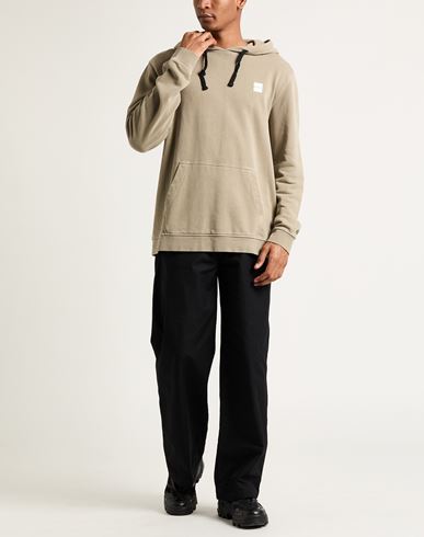 Man Sweatshirt Taupe Size XL Cotton