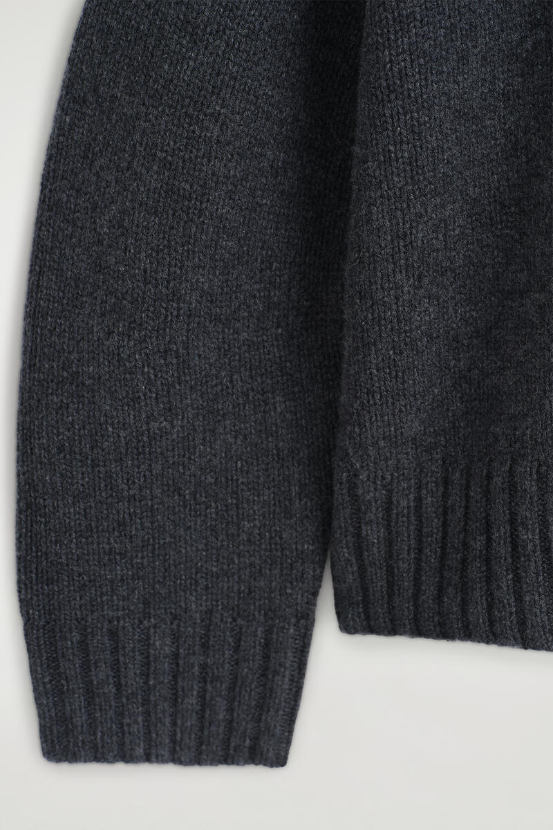 Chunky Cashmere Mock-Neck Sweater