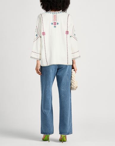 Woman Top Ivory Size 2 Cotton, Viscose