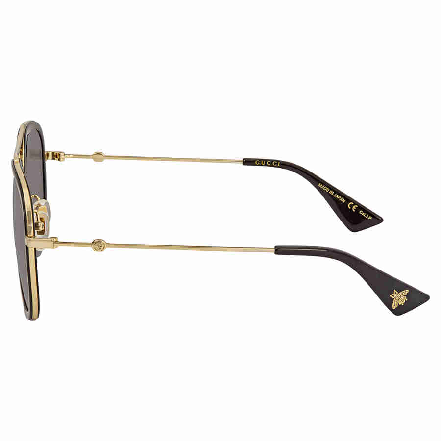 Polarized Grey Gradient Aviator Ladies Sunglasses GG0062S 011