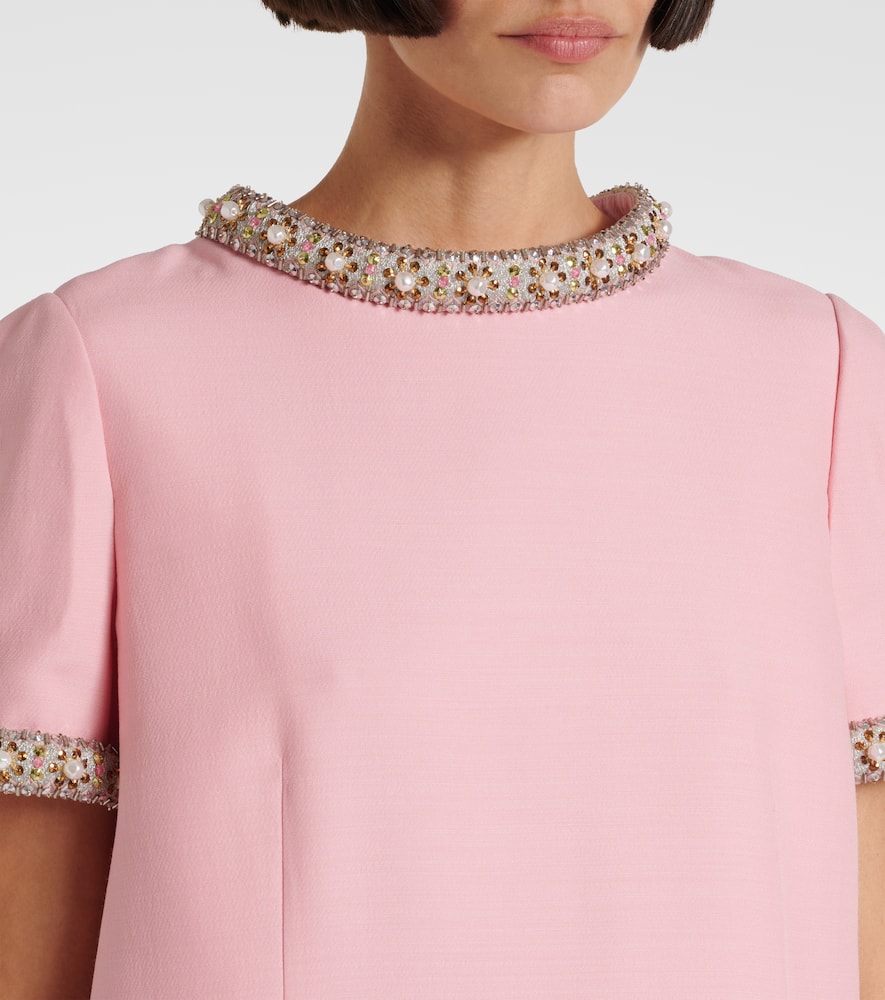 Crepe Couture embroidered minidress