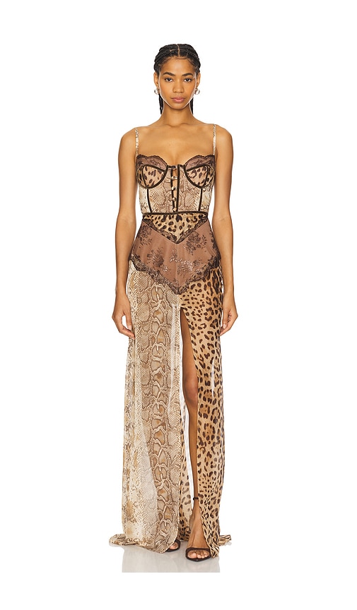 The Dolls House ROBE MAXI DOLCE en Beige.  XS. Also en