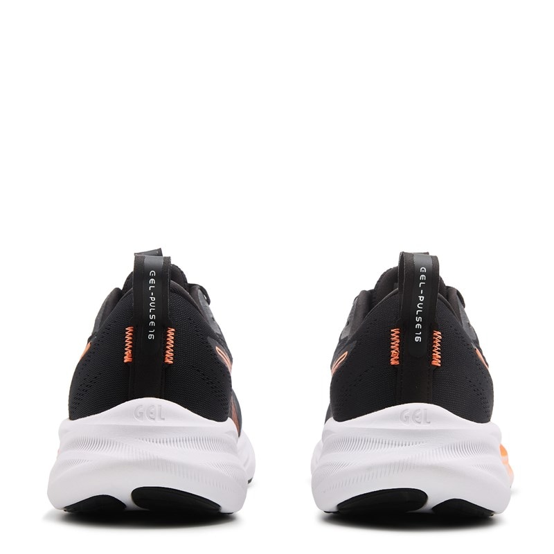 Men's Gel Pulse 15 Running Shoes (Black/White/Orange)
