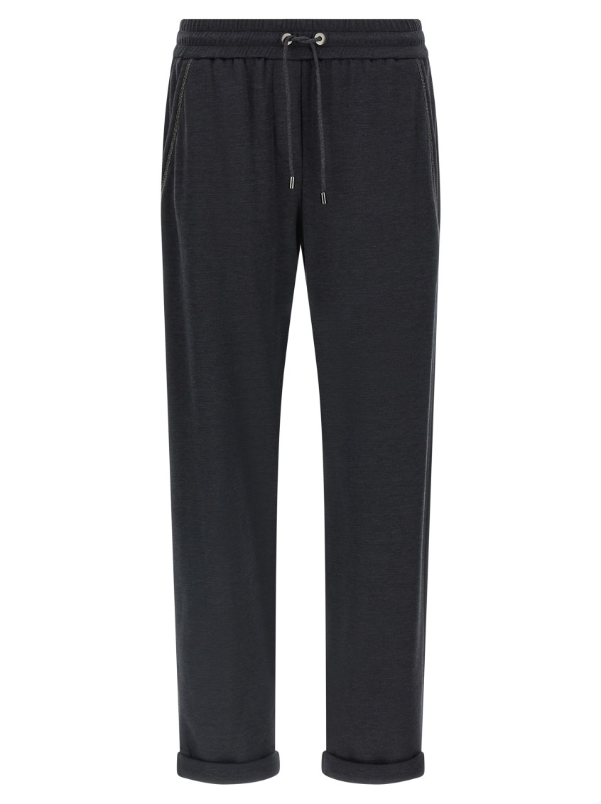 Cotton And Silk Blend Trousers