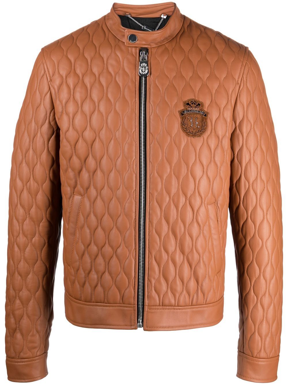 Quilted leather jacket - Black