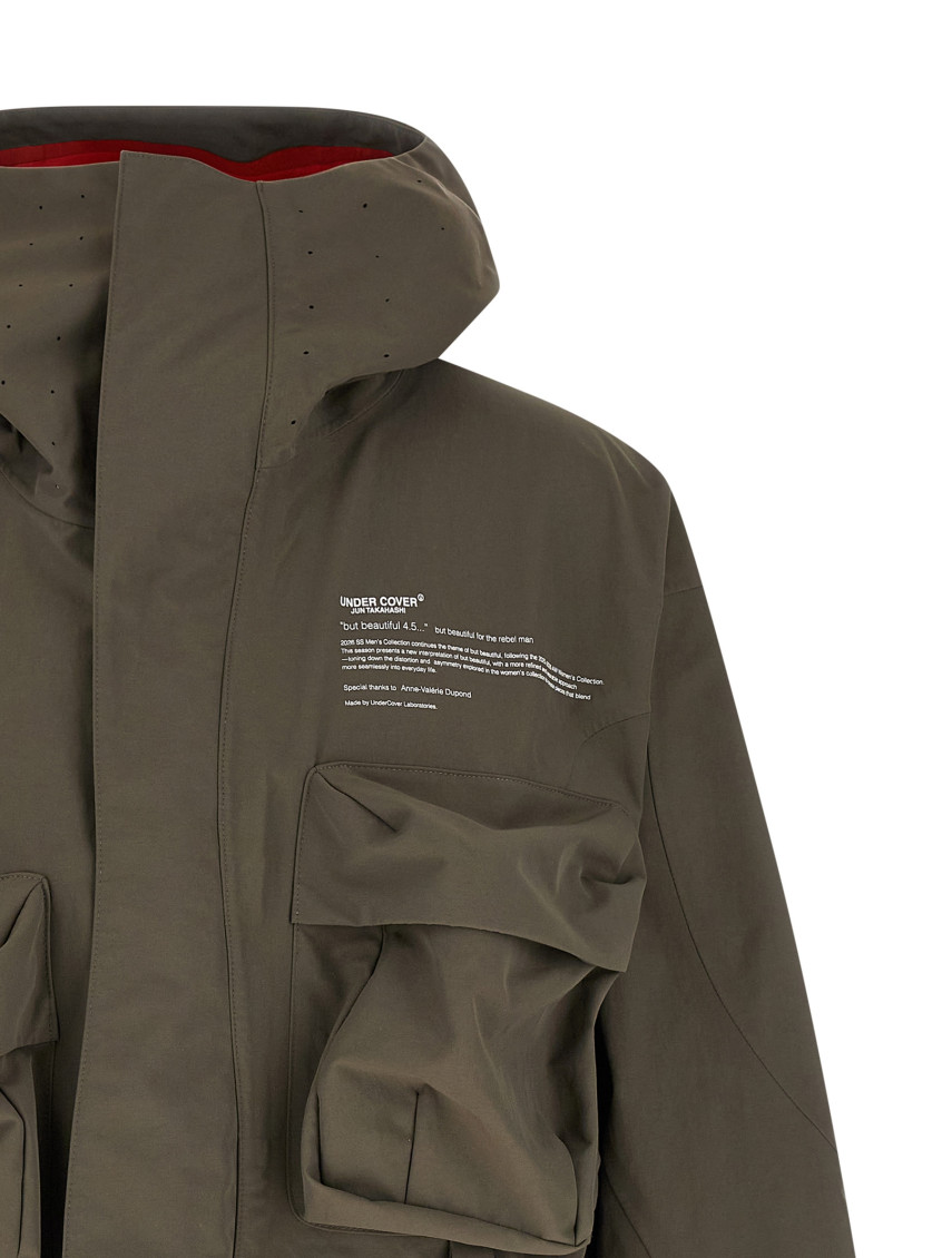 Undercover - hooded parka front and back pocket