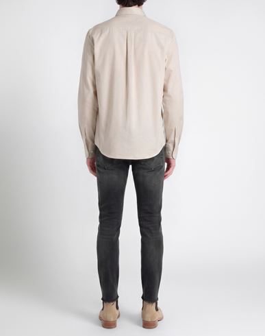 Man Shirt Beige Size 38 Cotton