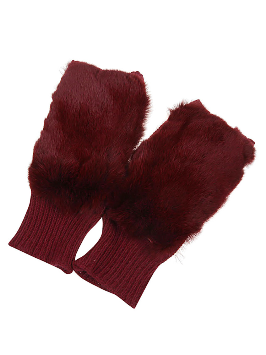 Red Shearling gloves