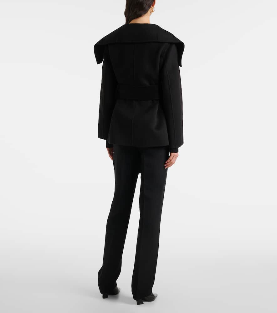 Adrienne wool and cashmere wrap coat