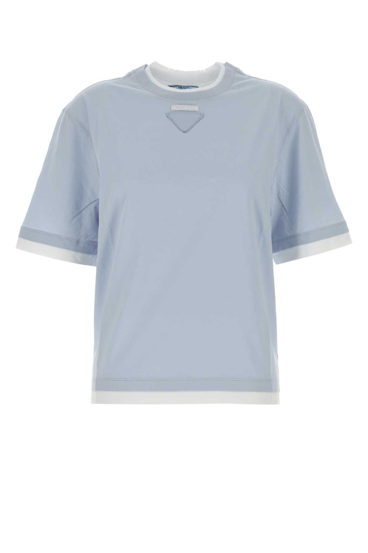 Prada - cotton t shirt short sleeves crew neck