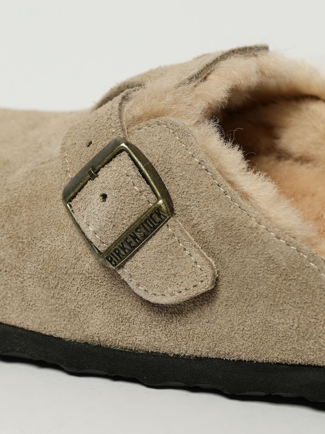Boston Shearling mules - Neutrals