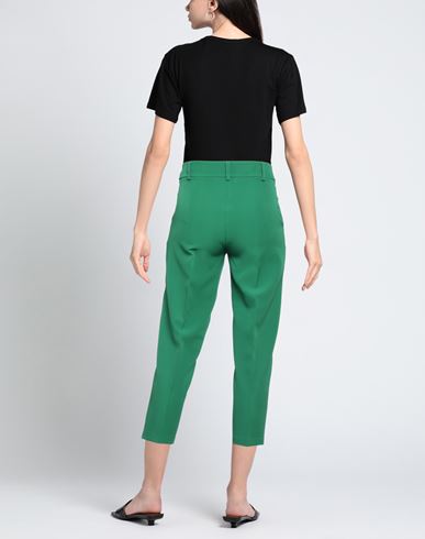 Woman Pants Green Size S Polyester, Elastane