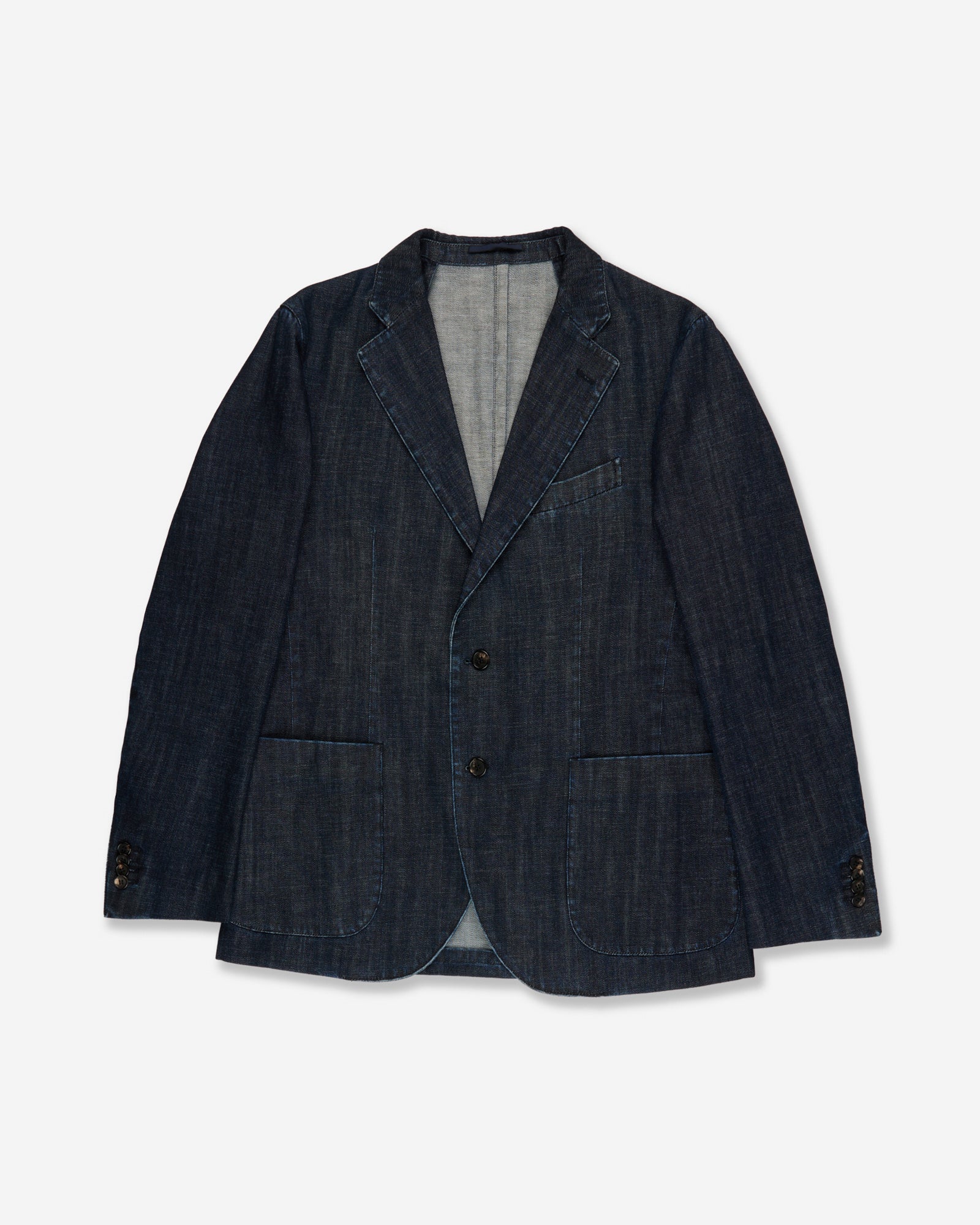 Slim fit Japanese denim jacket dark blue