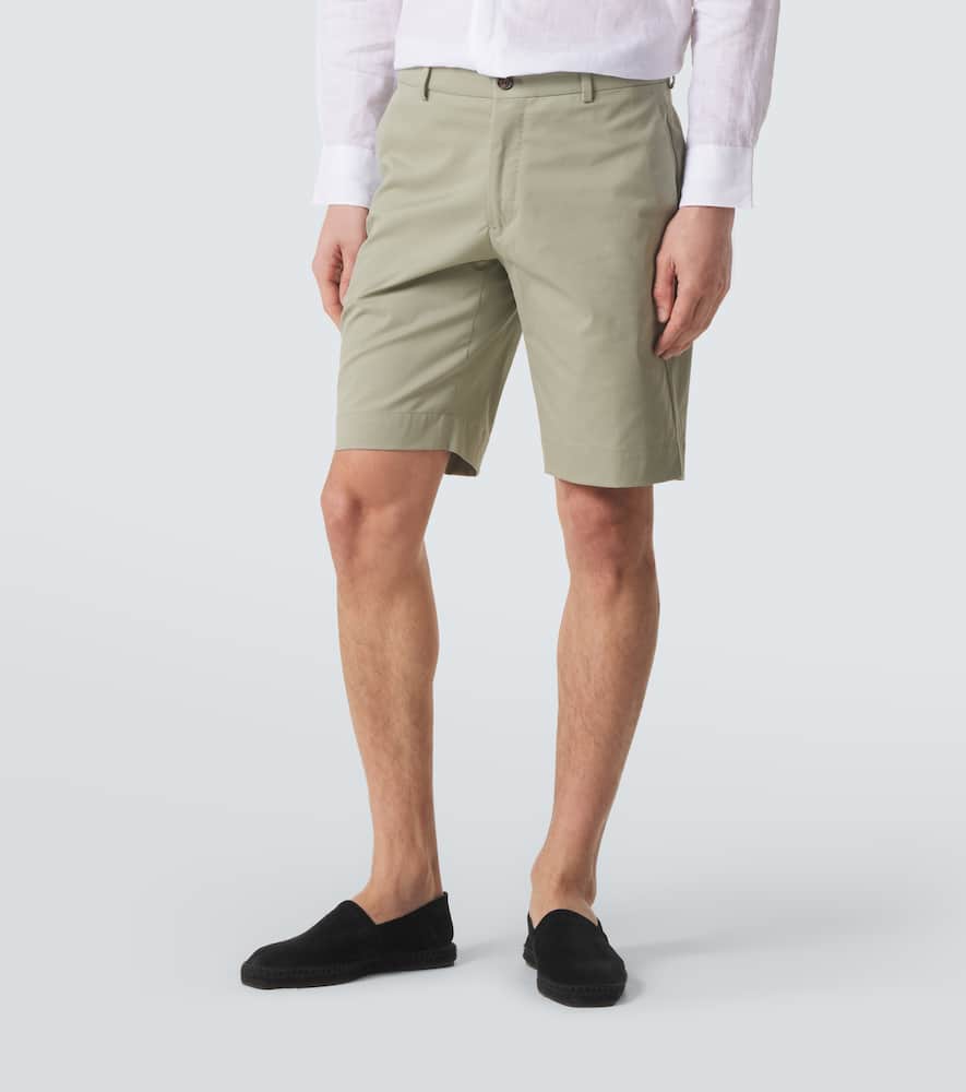 Cotton-blend Bermuda shorts