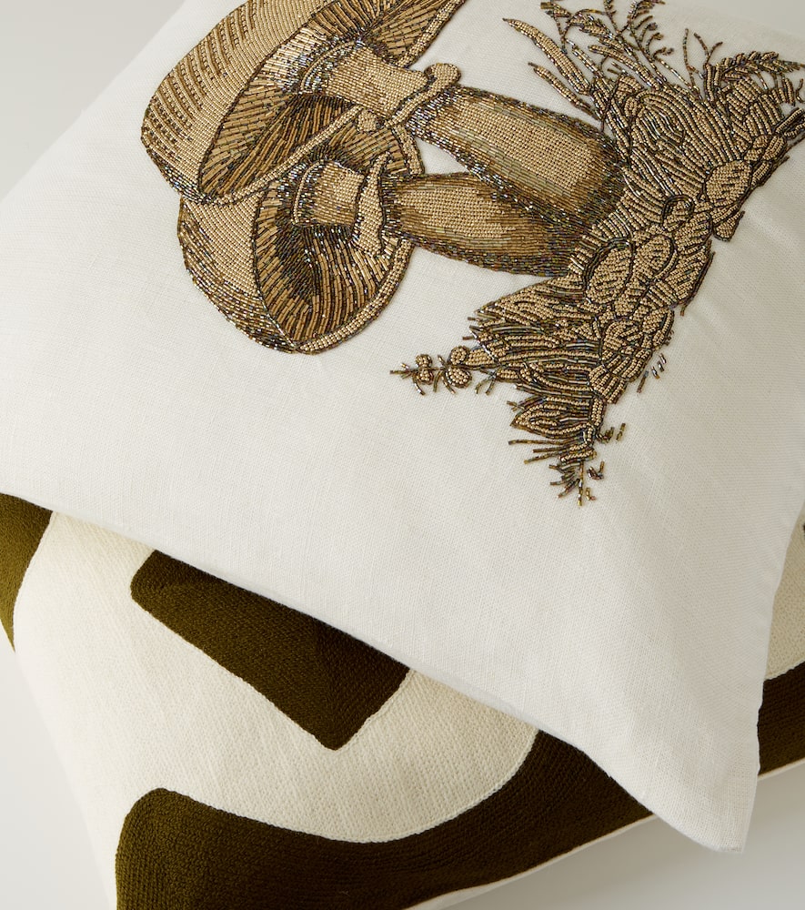 Ojai Branch wool and cotton cushion