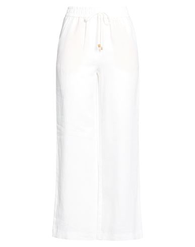 Woman Pants White Size 6 Linen