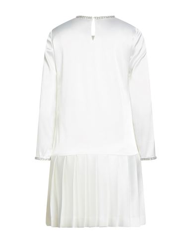 Woman Mini dress White Size 10 Polyester, Elastane